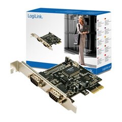 LogiLink 2x Serial to PCIe (PC0031) hinta ja tiedot | Ohjain- ja laajennuskortit | hobbyhall.fi