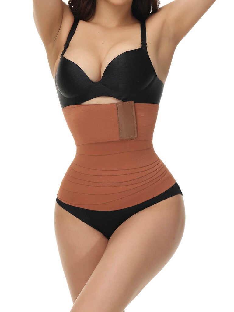 Ribbed Knit Wrap Waist Trainer·Kahviruskea·M hinta ja tiedot | Maalit | hobbyhall.fi