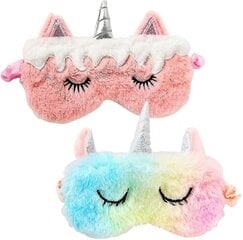 kpl Unicorn Sleeping Mask, Cartoon Travel Girl Eye Mask, Blackout Eye Mask hinta ja tiedot | Imetystuotteet | hobbyhall.fi