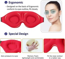 Sleep Eye Eye Mask miehille, Naiset, 3D muotoiltu kuppi nukkumisnaamari ja sidottu silmät, kovera muotoiltu yöuninaamio, estovalo, pehmeä mukavuus silmäsuoja Cov hinta ja tiedot | Imetystuotteet | hobbyhall.fi