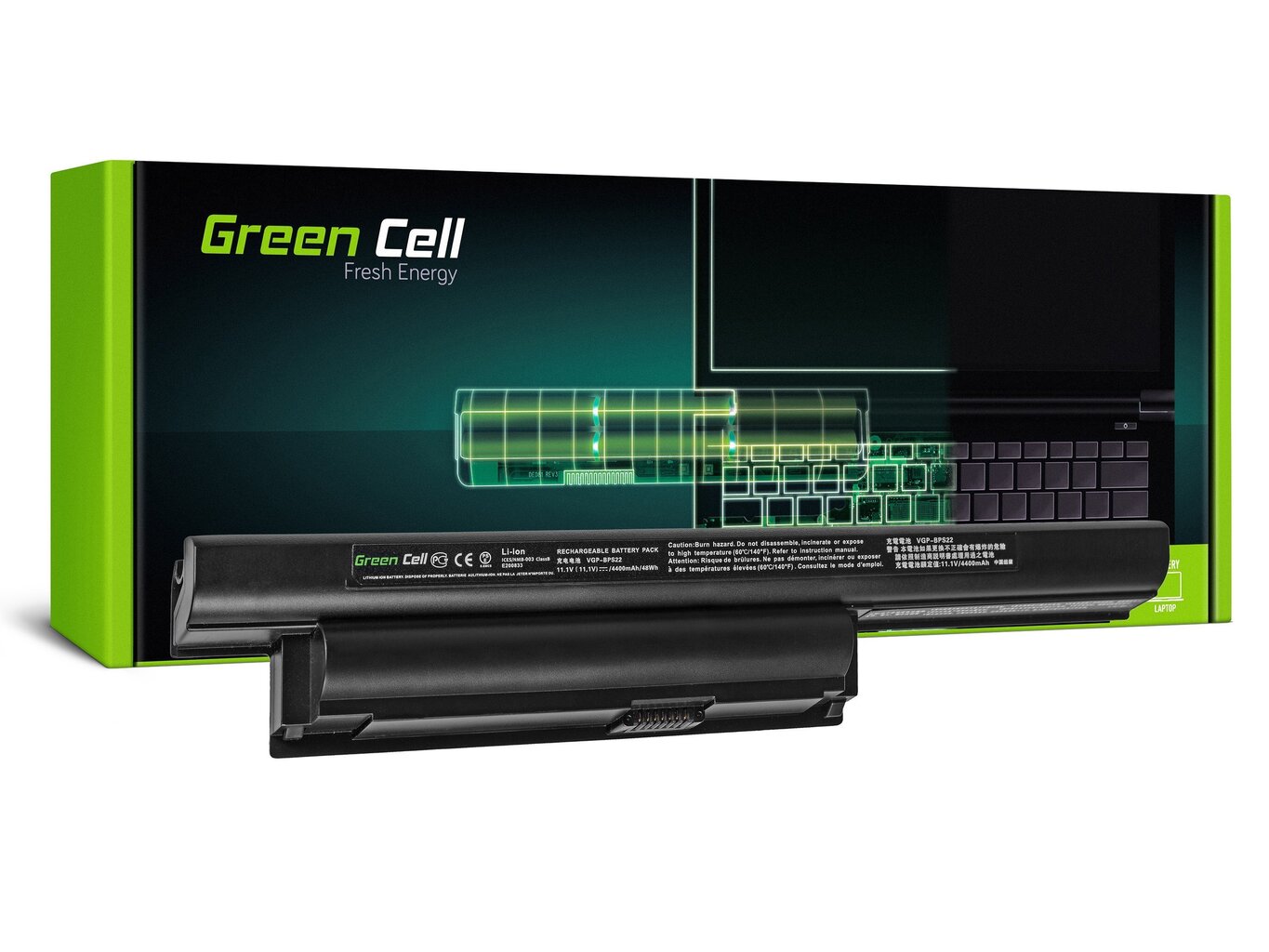 Green Cell Laptop Battery for Sony VAIO PCG-71211M PCG-61211M PCG-71212M hinta ja tiedot | Kannettavien tietokoneiden akut | hobbyhall.fi