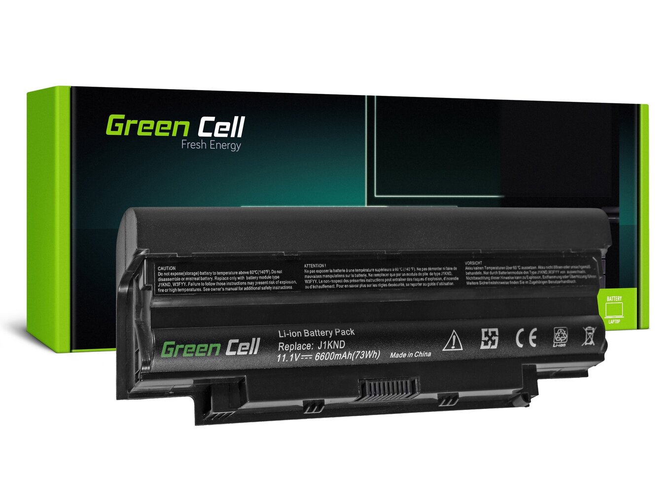 Kannettavan tietokoneen Green Cell Laptop Battery for Dell Inspiron Dell Inspiron 15 N5010 15R N5010 N5010 N5110 14R N5110 3550 Vostro 3550 hinta ja tiedot | Kannettavien tietokoneiden akut | hobbyhall.fi