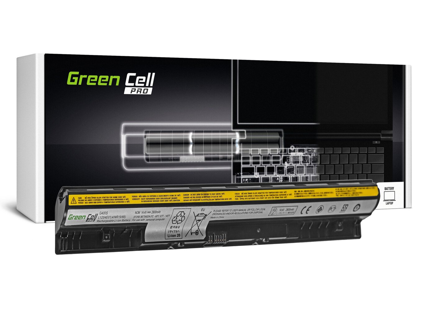 Green Cell Pro Laptop Battery for Lenovo G50 G50-30 G50-45 G50-70 G50-80 G500s G505s hinta ja tiedot | Kannettavien tietokoneiden akut | hobbyhall.fi