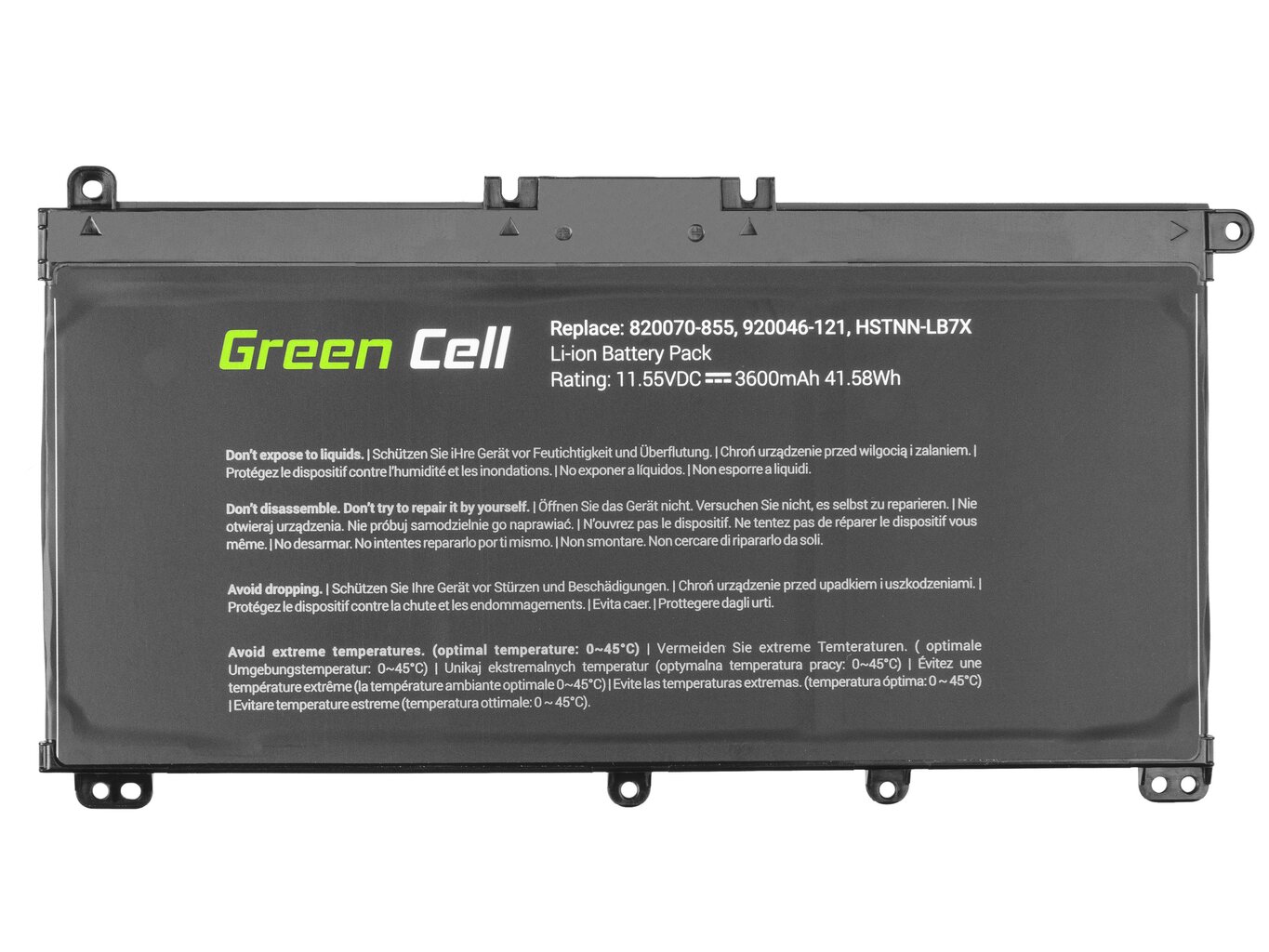 Green Cell Laptop Battery TF03XL HSTNN-LB7X 920046-421 920070-855 HP 14-BP Pavilion 14-BF 14-BK 15-CC 15-CD 15-CK 17-AR hinta ja tiedot | Kannettavien tietokoneiden akut | hobbyhall.fi