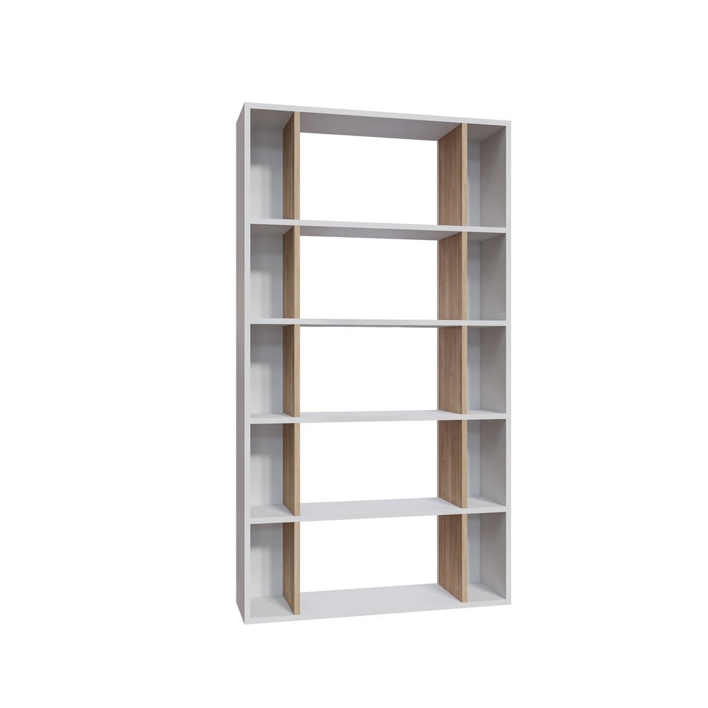 Kirjahylly Sanborn - White, Oak hinta ja tiedot | Hyllyt | hobbyhall.fi