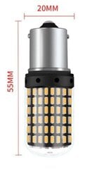 PY21W LED-lamppu 2x, BAU15S 12-24V Canbus, oranssi, Premium 2 kpl. hinta ja tiedot | Polttimot | hobbyhall.fi