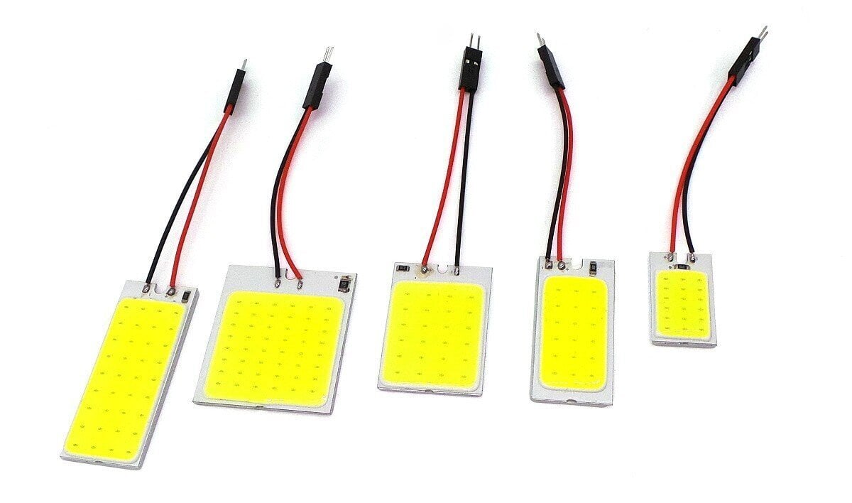 50x20 LED COB paneeli 12V W5W, C5W, BA9S, T10, SV8.5, T4W 500lm, 1 kpl. hinta ja tiedot | Polttimot | hobbyhall.fi