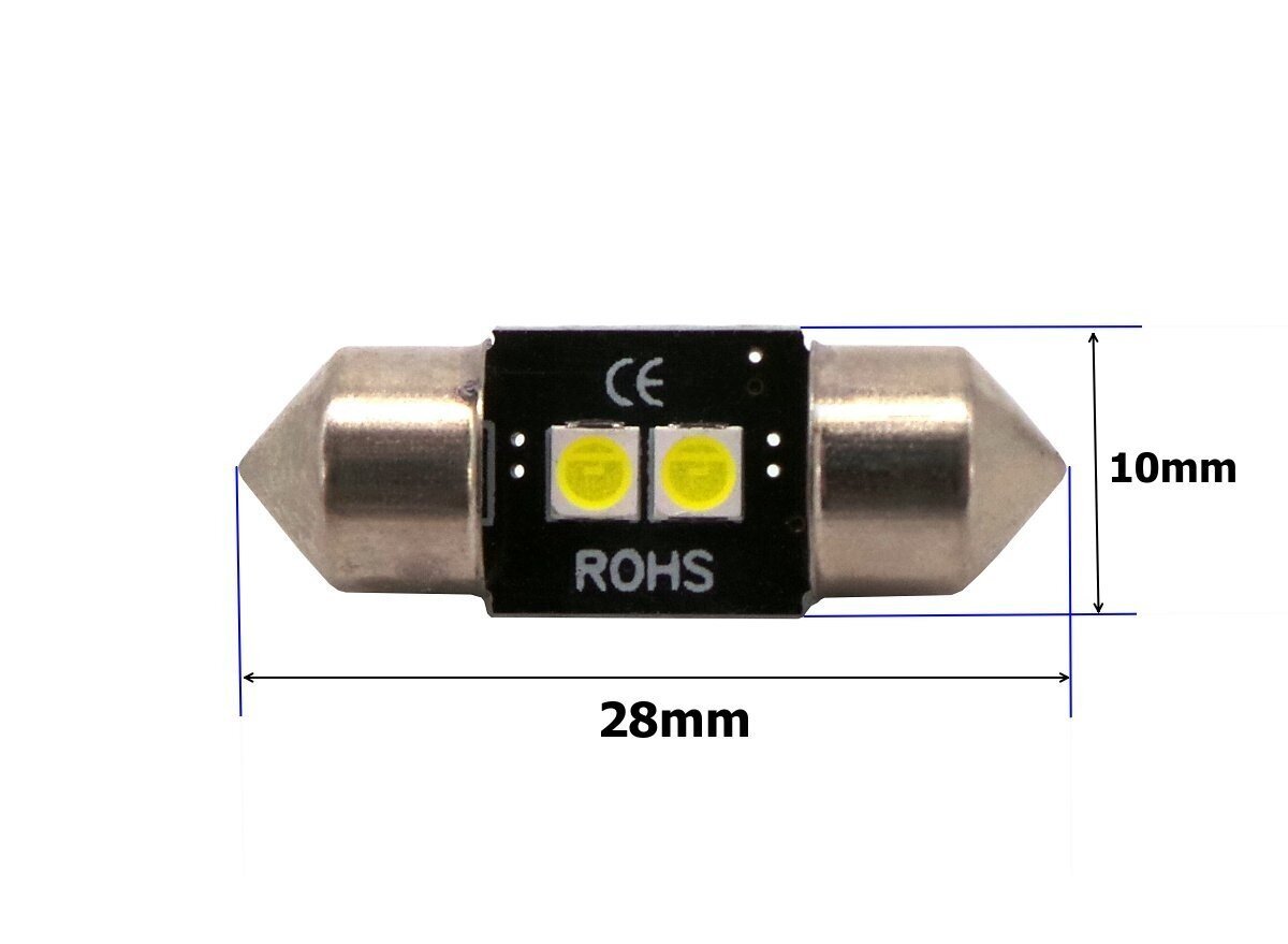 C3W LED-lamppu SV8.5 12V canbus, 28mm 180lm, 1 kpl. hinta ja tiedot | Polttimot | hobbyhall.fi