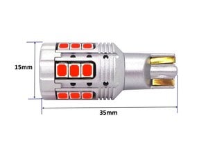 W16W LED-lamppu 12-24V 100% CAN punainen ilman virhettä 2300lm, 1 kpl. hinta ja tiedot | Polttimot | hobbyhall.fi