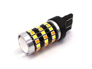 W21/5W LED-lamppu 7443 12V CANBUS valkoinen ja oranssi, kaksi väriä 980lm 1 kpl hinta ja tiedot | Polttimot | hobbyhall.fi