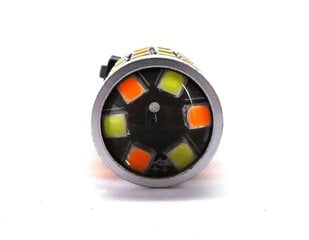 W21/5W LED-lamppu 7443 12V CANBUS valkoinen ja oranssi, kaksi väriä 980lm 1 kpl hinta ja tiedot | Polttimot | hobbyhall.fi