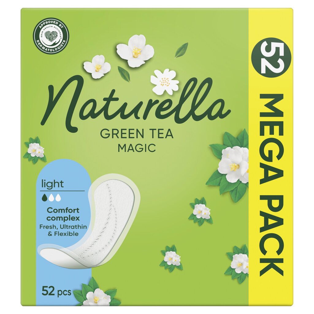 Terveyssiteet Naturella Light Green Tea Magic, 52 kpl. hinta ja tiedot | Tamponit ja terveyssiteet | hobbyhall.fi