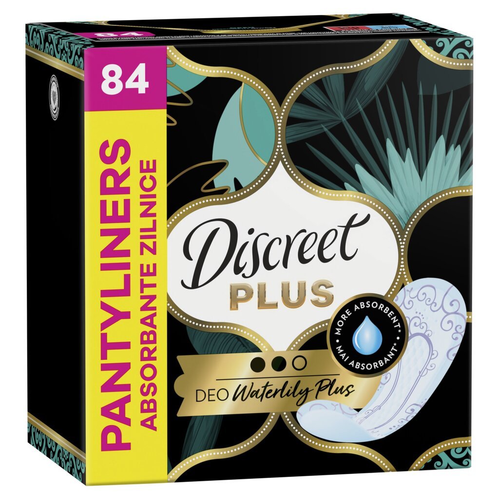 Terveyssiteet Discreet Protective Waterlily Plus DEO, 84 kpl. hinta ja tiedot | Tamponit ja terveyssiteet | hobbyhall.fi