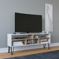 TV-taso Ebuda - White, Oak hinta ja tiedot | TV-tasot | hobbyhall.fi