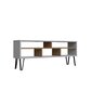 TV-taso Ebuda - White, Oak hinta ja tiedot | TV-tasot | hobbyhall.fi