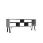 TV-taso Ebuda - White, Anthracite hinta ja tiedot | TV-tasot | hobbyhall.fi