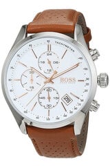 Miesten kello Hugo Boss Grand Prix Chronograph, ruskea/valkoinen hinta ja tiedot | Miesten kellot | hobbyhall.fi