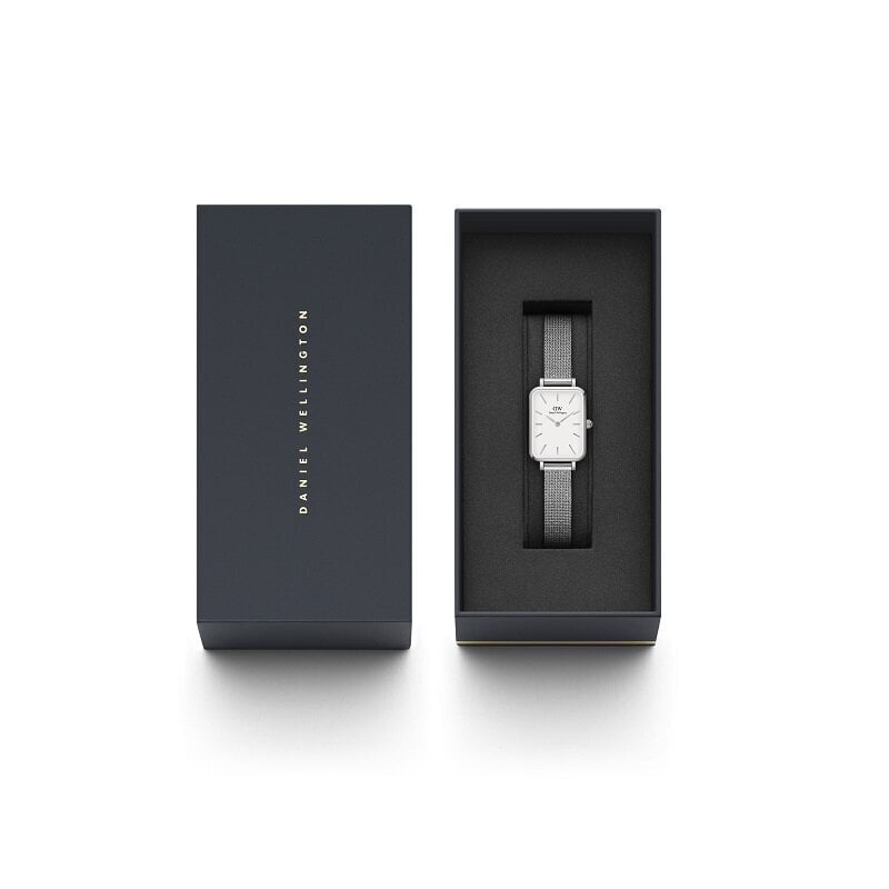 Naisten kello Daniel Wellington Quadro, hopea hinta ja tiedot | Naisten kellot | hobbyhall.fi