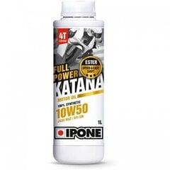 Synteettinen öljy 4-tahtimoottoreille Ipone Full Power Katana, 800008, 10W50, 1 l hinta ja tiedot | Moottoriöljyt moottoripyörille | hobbyhall.fi