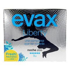 evax liberty yötyynyt siivillä, 10 kpl hinta ja tiedot | Tamponit ja terveyssiteet | hobbyhall.fi