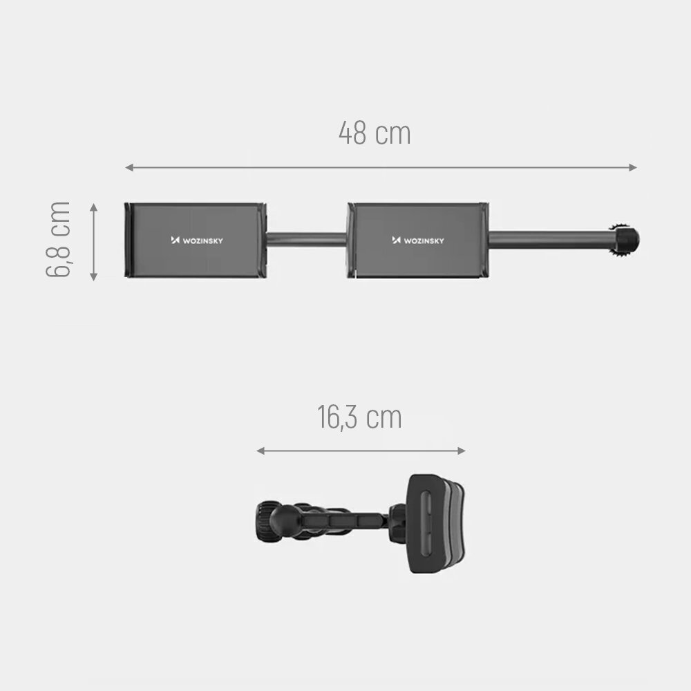 Kaksinkertainen autopuhelinteline niskatukeen, musta hinta ja tiedot | Puhelintelineet | hobbyhall.fi