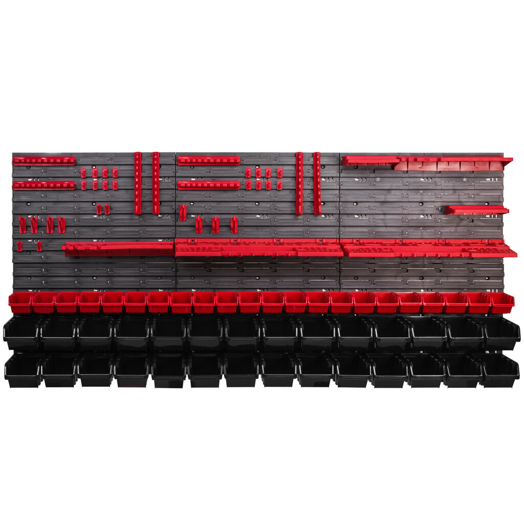 Työkalu seinä 1728 x 780 mm pinoamislaatikot työkaluteline seinälevy asennuskiskot autotalli varastointi työpaja harrastus (68 laatikkoa musta) hinta ja tiedot | Työkalupakit ja muu työkalujen säilytys | hobbyhall.fi
