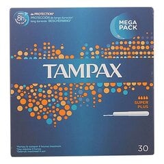 tamponit tampax super plus, 30 kpl. hinta ja tiedot | Tamponit ja terveyssiteet | hobbyhall.fi