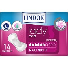 lindor lady pad maxi overnight, 14 kpl. hinta ja tiedot | Tamponit ja terveyssiteet | hobbyhall.fi