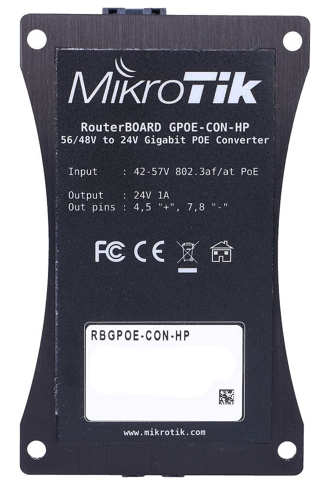 mikrotik rbgpoe-con-hp | jännitemuunnin | poe, 48 v:sta 24 v:iin, native hinta ja tiedot | Adapterit | hobbyhall.fi