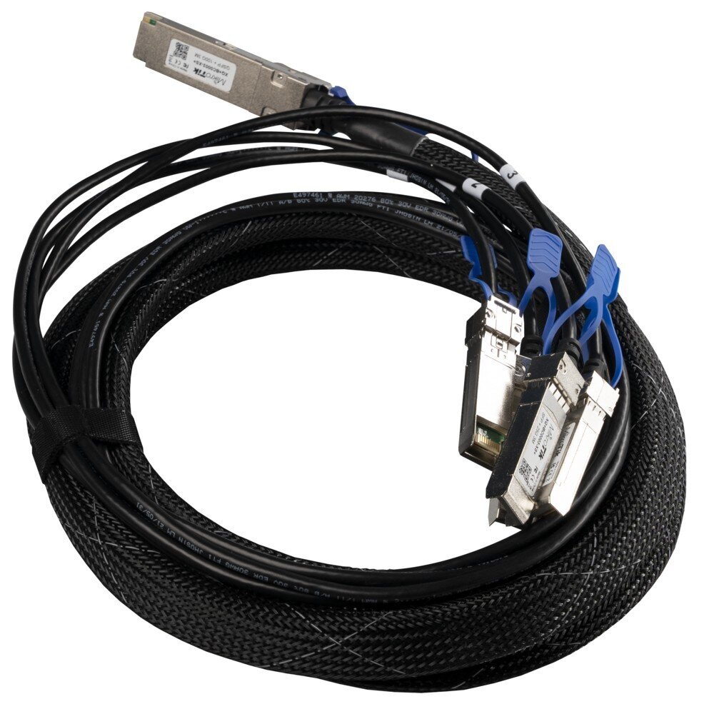 MikroTik kaapeli QSFP28 - 4x SFP28, 3m hinta ja tiedot | Reitittimet ja modeemit | hobbyhall.fi