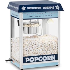 Automaattinen retrotyylinen popcorn-kone teflonilla, 1600 W, sininen hinta ja tiedot | Muut keittiökoneet | hobbyhall.fi