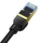 Nopea LAN-verkkokaapeli RJ45 Cat.7 10Gbps punottu 10m, musta hinta ja tiedot | Astiat | hobbyhall.fi