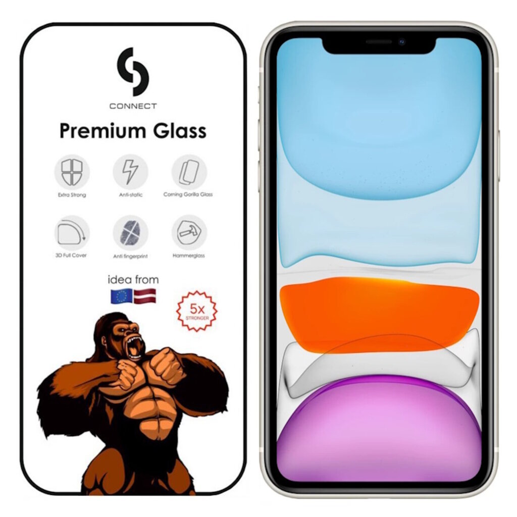 Сonnect Corning Gorilla Ultra Strong 3D Yksityisyyslasi Apple iPhone 11 / Apple iPhone XR hinta ja tiedot | Näytönsuojakalvot ja -lasit | hobbyhall.fi