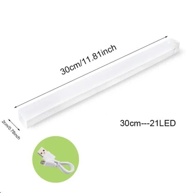 Langaton LED-lamppu liiketunnistimella, 30 cm hinta ja tiedot | Upotettavat valaisimet ja LED-valaisimet | hobbyhall.fi