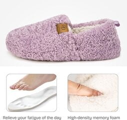 EverFoams naisten lampaannahkaiset Memory Foam -tossut, violetti hinta ja tiedot | Naisten sandaalit ja tossut | hobbyhall.fi