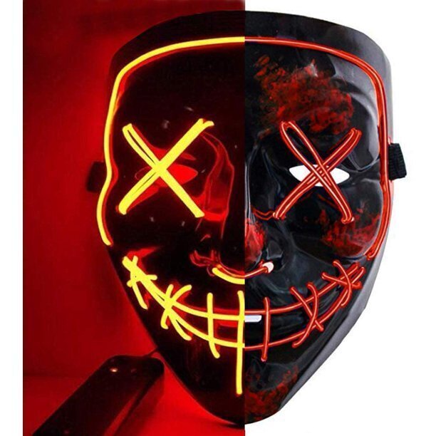 Purge Halloween LED Mask hinta ja tiedot | Naamiaisasut | hobbyhall.fi