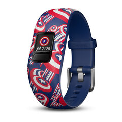 Garmin -aktiivisuusranneke vívofit Jr. 2 - Marvel Captain America, 010-01909-12 hinta ja tiedot | Aktiivisuusrannekkeet | hobbyhall.fi