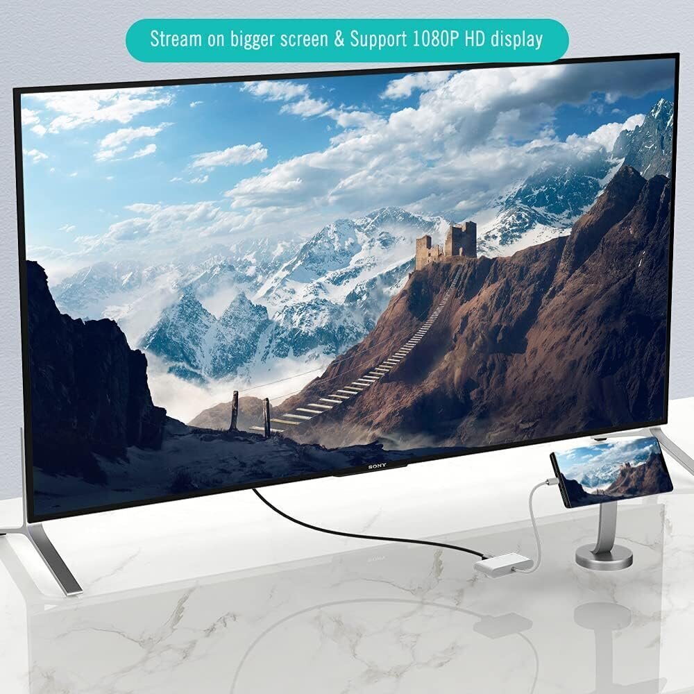 Sovitin puhelimelle/tabletille Lightning-HD TV -kaapelilla hinta ja tiedot | Adapterit | hobbyhall.fi