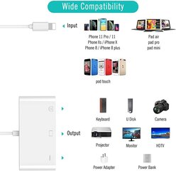 Sovitin puhelimelle/tabletille Lightning-HD TV -kaapelilla hinta ja tiedot | Adapterit | hobbyhall.fi