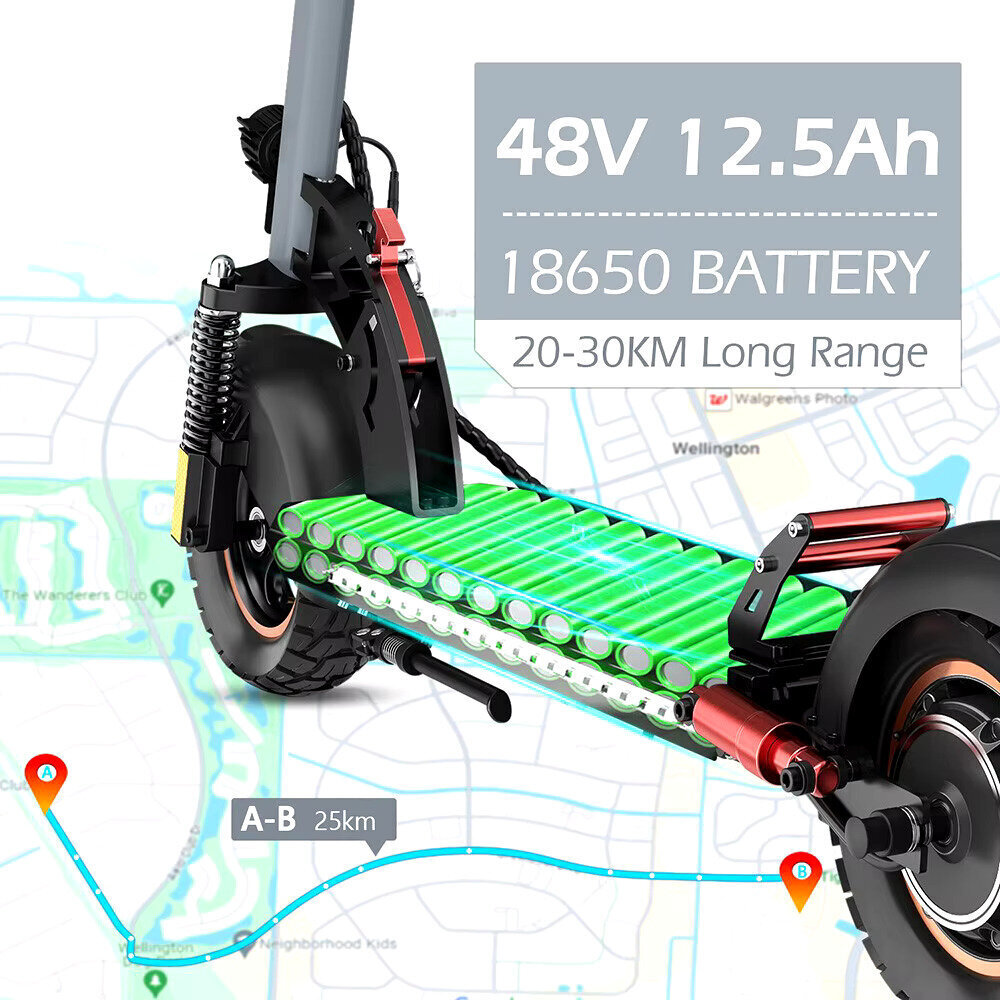 Sähköskootteri AOKDA A1, 10", 800W, 12,5Ah, harmaa hinta ja tiedot | Sähköpotkulaudat | hobbyhall.fi