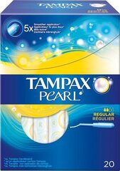 Tamponit Tampax Pearl Regular, 20 kpl hinta ja tiedot | Tamponit ja terveyssiteet | hobbyhall.fi