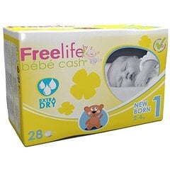 Vastasyntyneiden vaipat Freelife Bebé Cash 2-4 kg, 28 kpl hinta ja tiedot | Vaipat | hobbyhall.fi