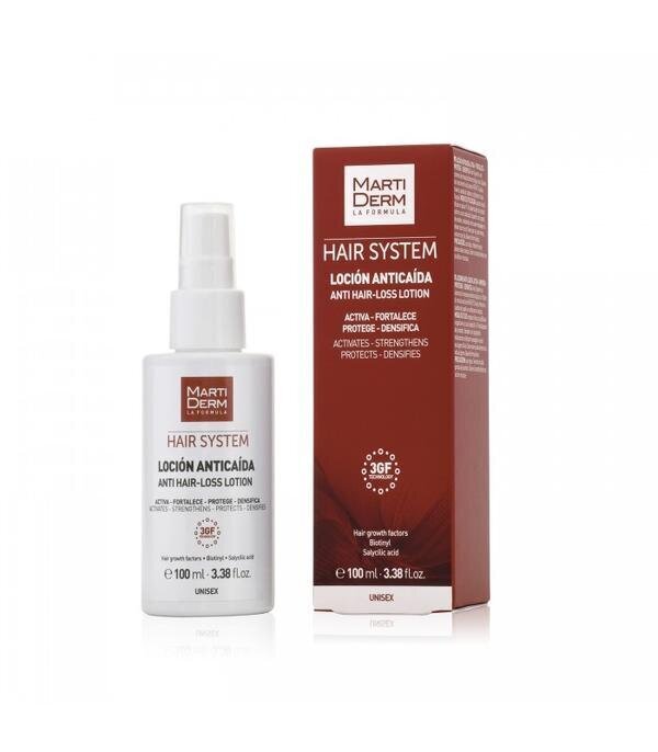 hiustenlähtöä ehkäisevä voide martiderm hair system 100 ml hinta ja tiedot | Hiusnaamiot, öljyt ja seerumit | hobbyhall.fi