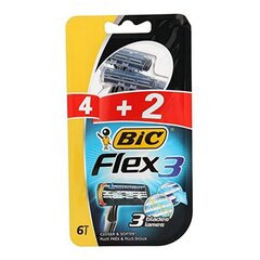 parranajoterä bic flex3 6 kpl. hinta ja tiedot | Parranajo ja karvanpoisto | hobbyhall.fi