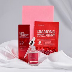 SOME BY MI Diamond Brightening Calming Glow Luminous Ampoule Mask 1 kpl - Ampoule Brightening Calming Glow Mask - kirkastava ja rauhoittava hehkunaamio hinta ja tiedot | Kasvonaamiot ja silmänalusaamiot | hobbyhall.fi