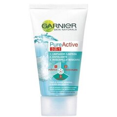 garnier pure active 3 in 1 kasvojen puhdistusgeeli, 150 ml hinta ja tiedot | Kasvojen puhdistusaineet | hobbyhall.fi