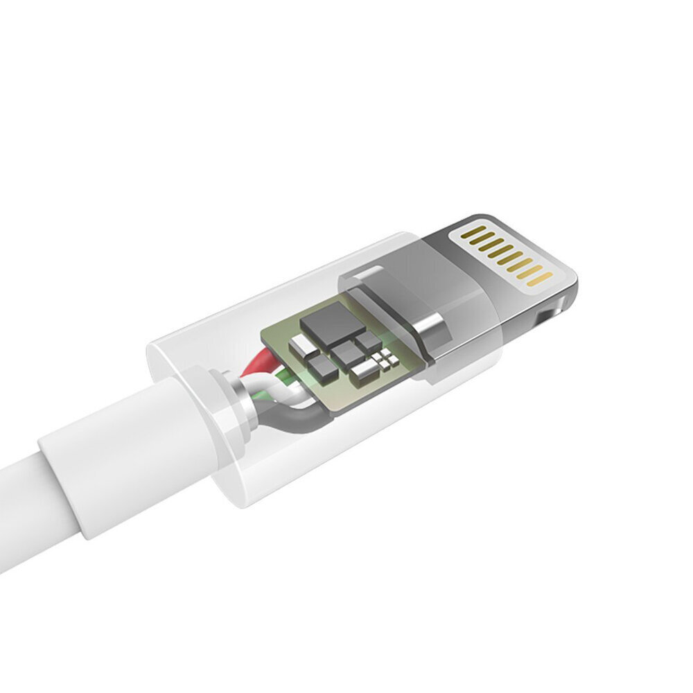 USB-A - Lightning kaapeli, 1,8m, valkoinen hinta ja tiedot | Puhelinkaapelit | hobbyhall.fi