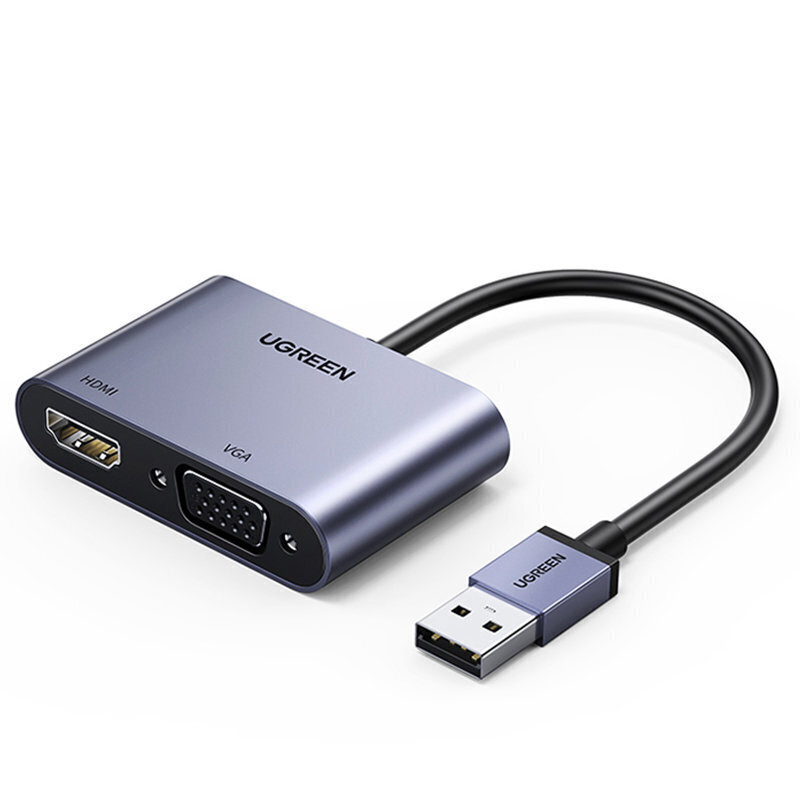 USB HDMI + VGA adapteri, harmaa hinta ja tiedot | Adapterit | hobbyhall.fi