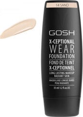 gosh x-ceptional wear foundation, 14 hiekka, 35 ml hinta ja tiedot | Meikkivoiteet ja puuterit | hobbyhall.fi