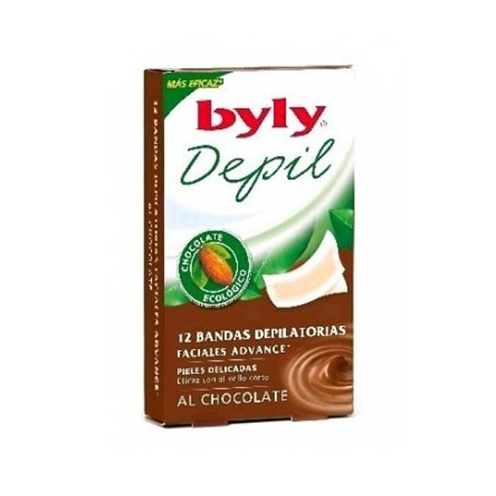 depilointiliuskat kasvoille byly depil chocolate, 12 kpl hinta ja tiedot | Karvanpoistoaineet | hobbyhall.fi